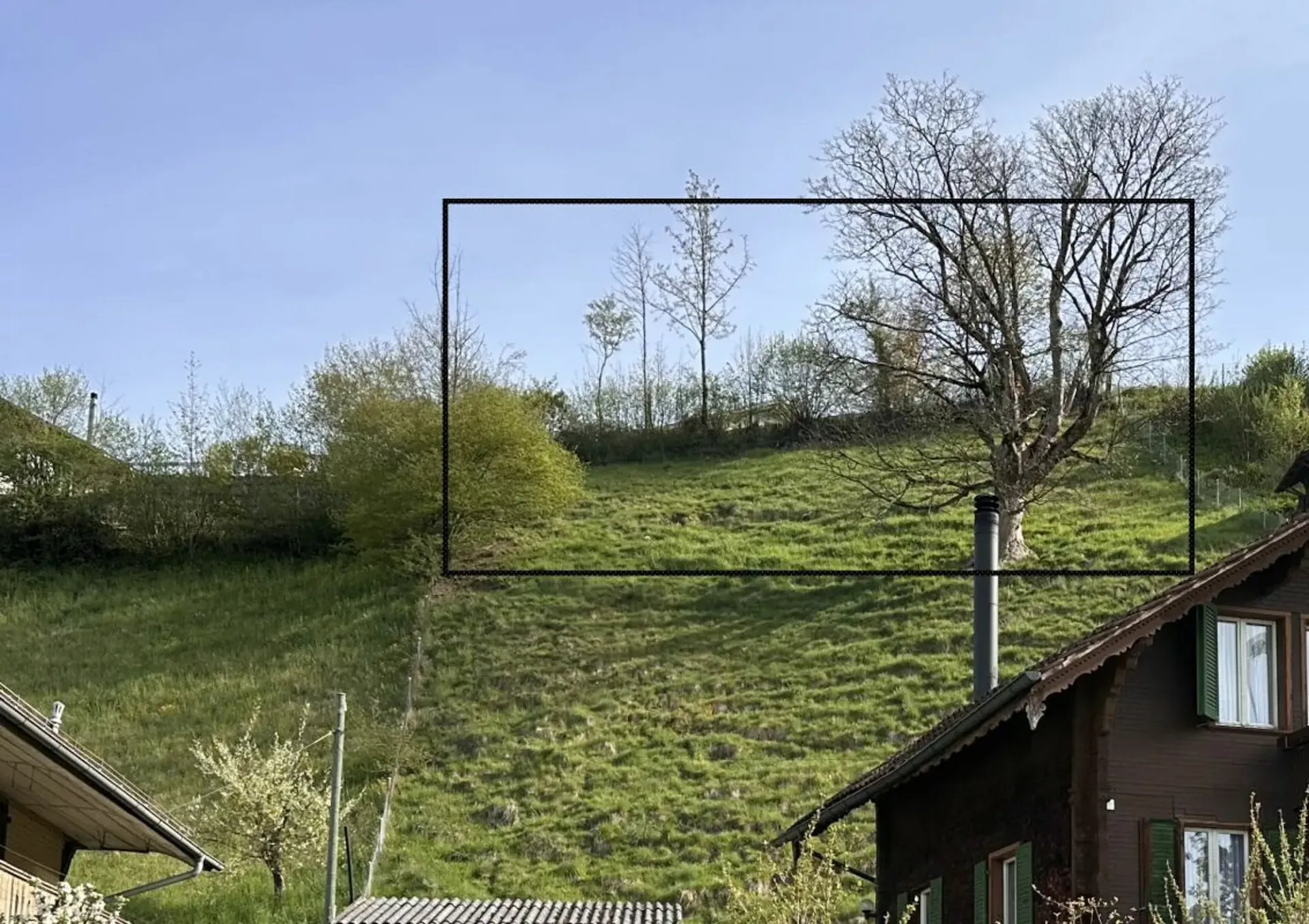 Building land on Alpenweg with top view