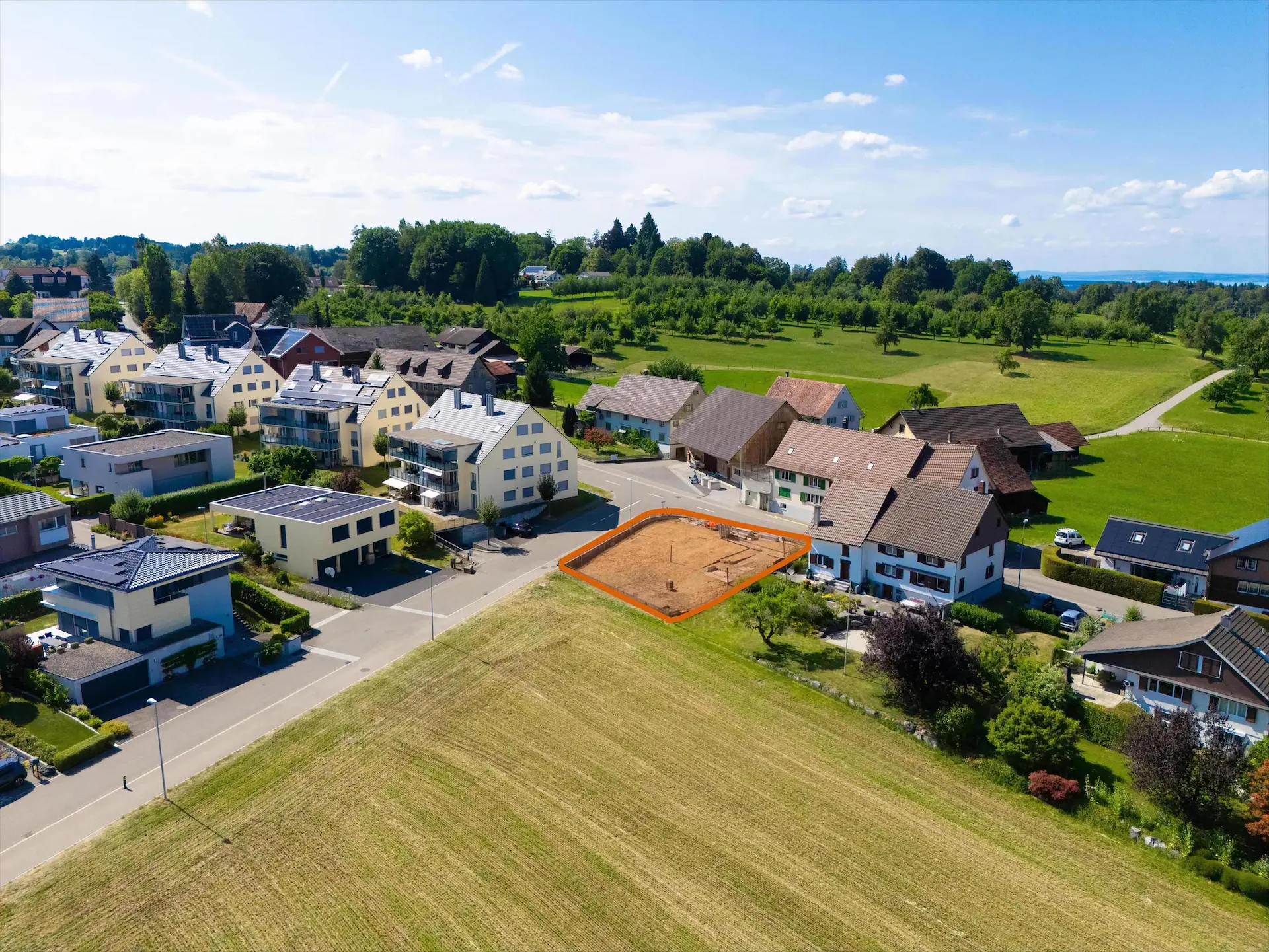 Developed building plot