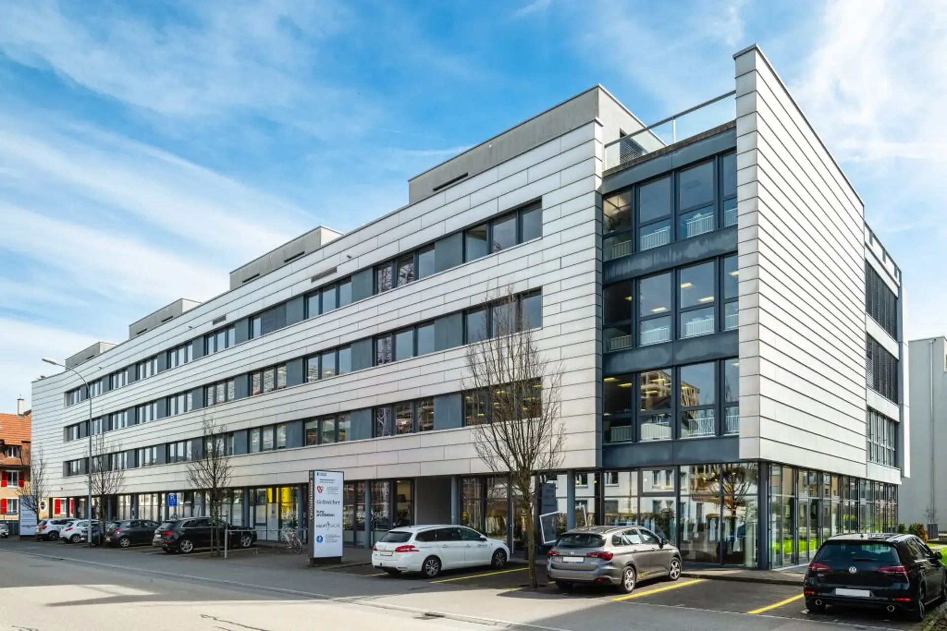 Stylish working directly at Sursee train station