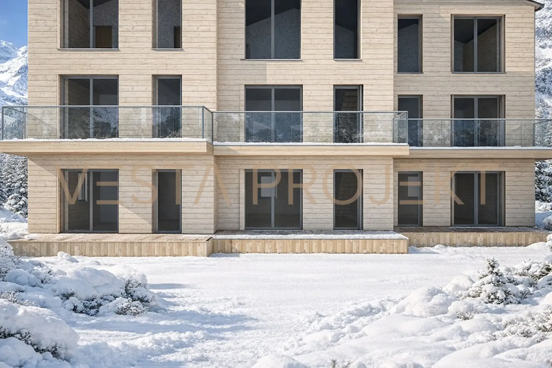 Future-oriented wood construction project with excellent 18% return and sustainable living comfort